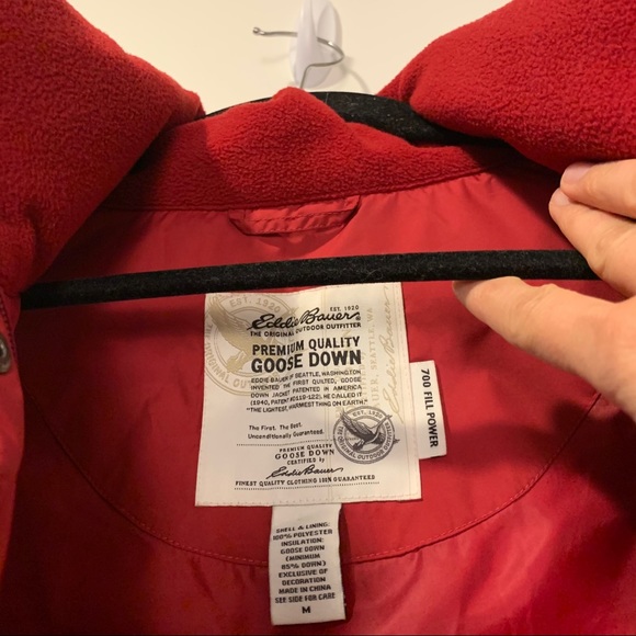 Goose down red vest - Picture 7 of 7